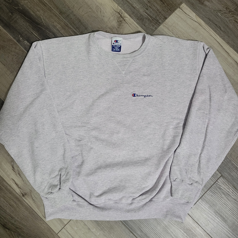 Vintage 90s Champion Gray Crewneck Sweatshirt - XX-Large